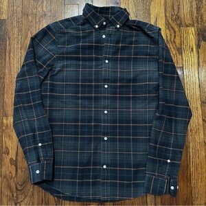 Men's H&M Plaid Shirt Black and Gray Small